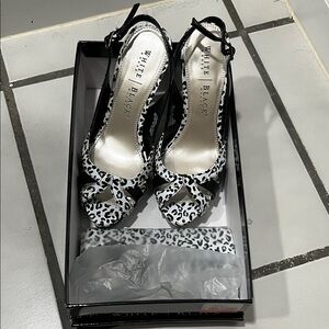 White House Black Market Leopard Print‎ Heels